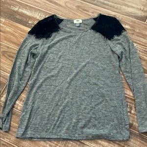 Grey long sleeve with lace detailing